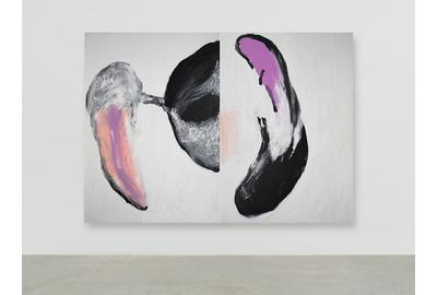 Botond Részegh, Angel (Diptych), 2021, Acrylic on canvas 78 1/2 x 110 1/2 in 200 x 280 cm 