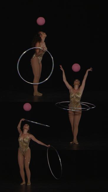 R.  Luke DuBois, Circus Sarasota: Gena Shvartsman Cristiani, 2014.  High-definition single-channel generative video with sound 