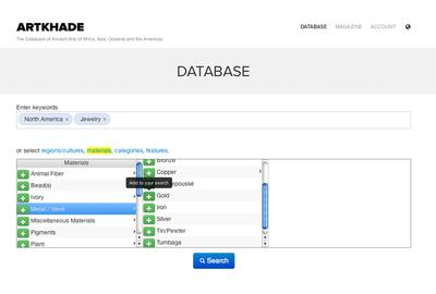 Artkhade: a new ergonomic module can guide you and help you choose the key words for your search