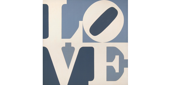 Robert Indiana, American, 1928 - 2018.  LOVE, 1967.  Oil on canvas, 48 x 48 in.  Collection of The Tobin Theatre Arts Fund , 10.2004