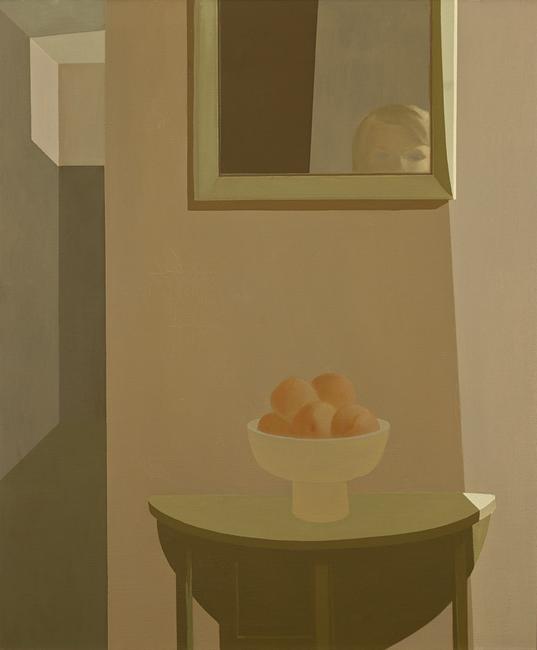 Helen Lundeberg (1908-1999) Interior with Mirror 1958 Oil on Canvas 36 x 30 inches (91.4x76.2 cm)