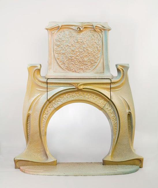 Hector Guimard Fireplace and Chimney Piece, circa 1900 Stoneware 74h x 55w in.