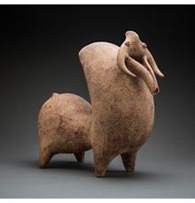 AMLASH VESSEL IN THE FORM OF A ZEBUBULL C.1200 - 800 BCE