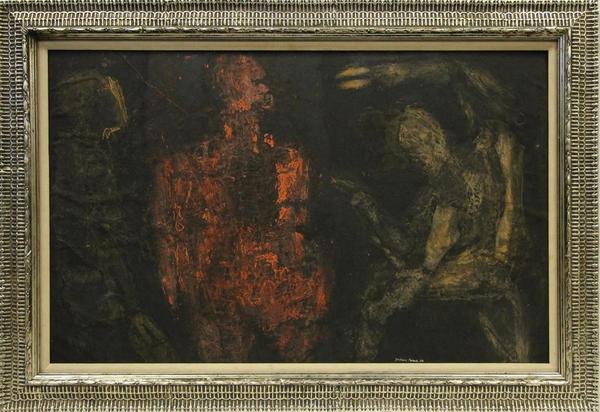 This oil on board painting attributed to Jackson Pollock will be sold at auction October 11th.