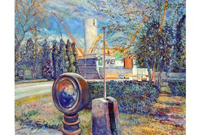 James Chisholm,Salem Power Plant,Oil on Canvas, 40'' x 50''