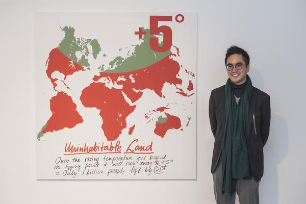 Adrian Cheng with +5 Degrees World Map, K11 Art Mall, Shanghai