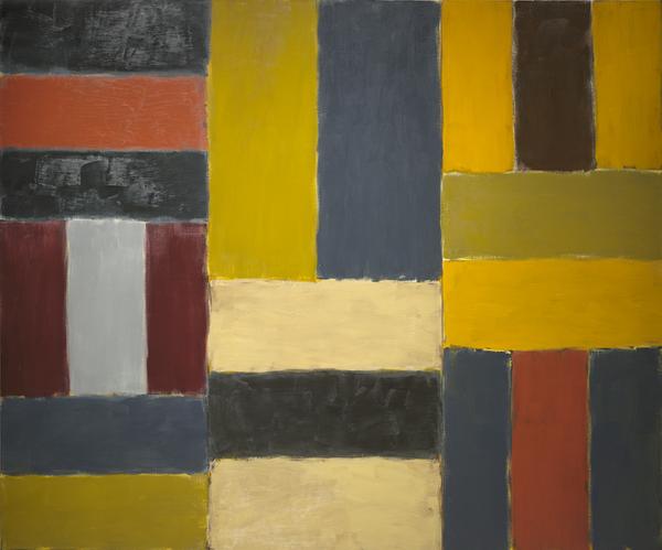 Sean Scully, Wall of Light Peru, 2000, oil on linen, 110 x 132 in., Gift of Mary and Jim Patton, © 2014 Sean Scully 