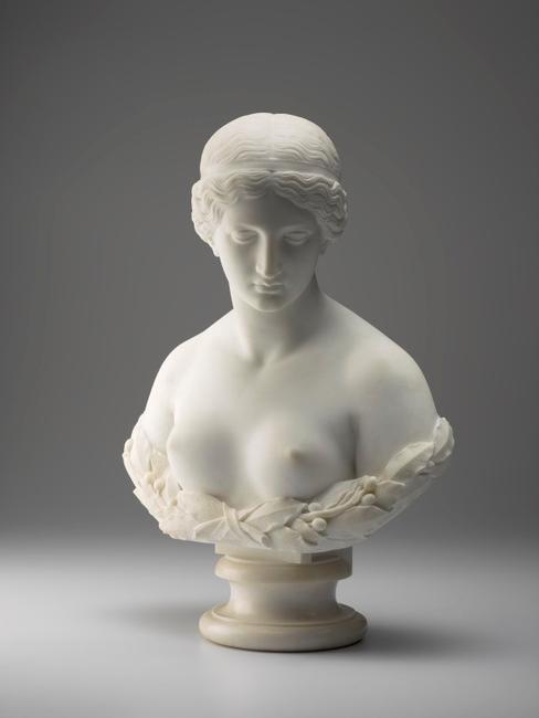 Harriet Hosmer, Daphne, 1853, marble, Purchased with funds provided by the Calvin and Marisa Allen Foundation, Anne Allen Cheatham, and Lizzie Cheatham McNairy and Charlie McNairy on behalf of the Matrons of the Arts Initiative, and by the bequest of Carlisle Adams