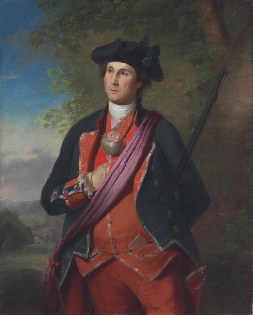 REMBRANDT PEALE (1778- 1860) AFTER CHARLES WILLSON PEALE (1741-1827) Portrait of George Washington as a Colonel of the Alexandria Militia, early 19th Century.  Oil on canvas.  Estimate: $400,000-600,000