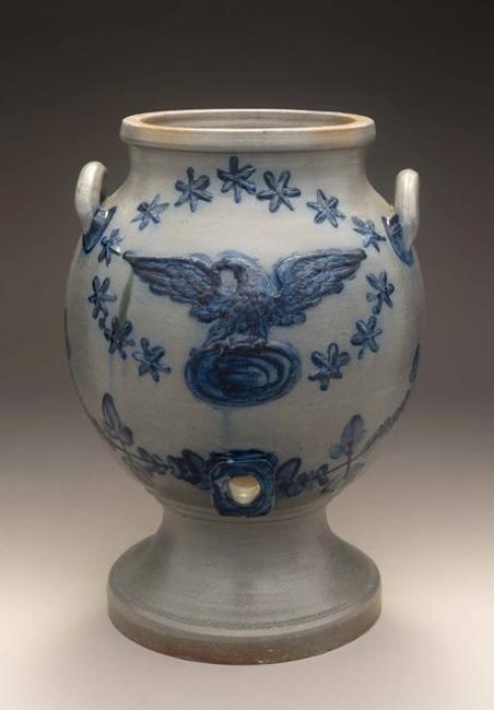 Water Cooler, Henry Lowndes, Petersburg, Virginia, 1840-1842, salt-glazed stoneware, Gift of Colwill-McGehee Antique Decorative and Fine Arts in Honor of Carolyn J.  Weekley, 1993.900.1