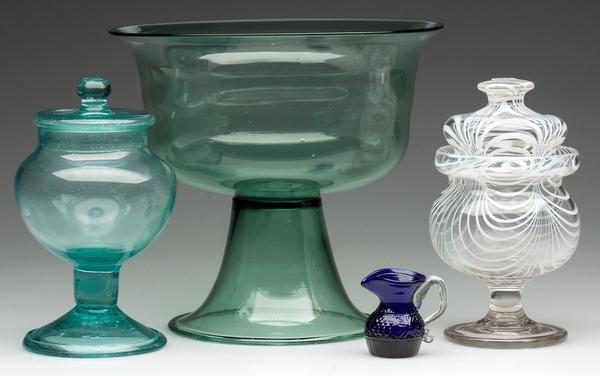 The May 15 auction includes 19th Century Glass and Lighting featuring the collection of the late Veronica "Ronnie" Riefler Strathmann of Pittsburgh, PA including important examples of free-blown, pattern-molded and pressed wares of the Pittsburgh region.  