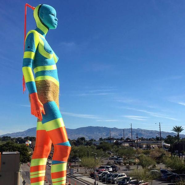 Warrior Princess in Tucson, part of "Dreamer" by Yarnbomber