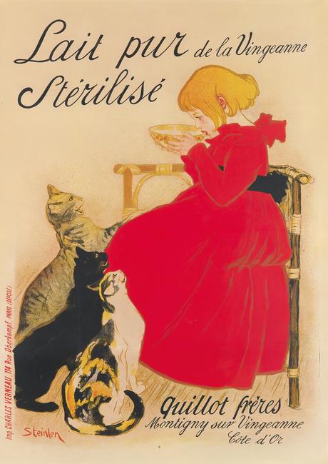 Lot 432 Théophile-Alexandre Steinlen, Lait pur Stérilisé, 1894.  Estimate $12,000 to $18,000.  