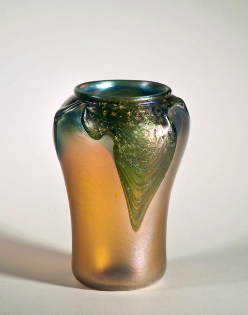 A c.  1910 vase from Tiffany Studios, a recent acquisition that will be presented for the first time in the Morse Museum’s new exhibition, Iridescence—A Celebration.