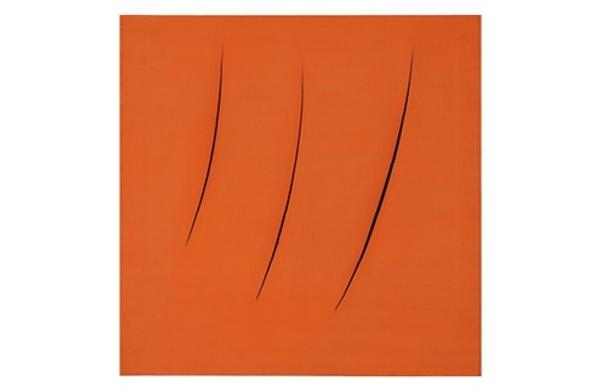 Lucio Fontana (Italian, 1899–1968).  Spatial Concept, Expectations, 1959.  Oil on canvas.  Olnick Spanu Collection © 2018 Fondazione Lucio Fontana/Artists Rights Society (ARS), New York/SIAE, Rome