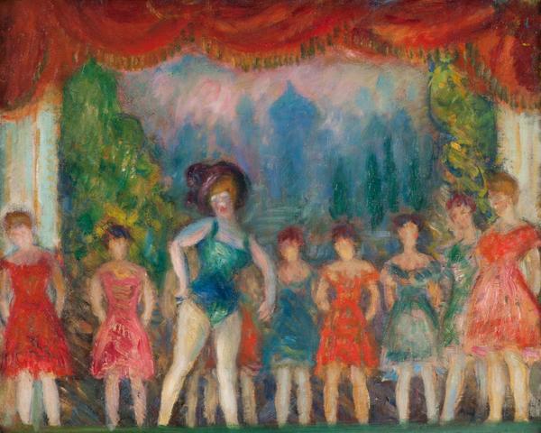 William Glackens, Study for Music Hall Turn, c.1918, oil on canvas, NSU Art Museum Fort Lauderdale; Bequest of Ira D.  Glackens