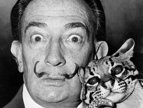 Dali and his pet ocelot