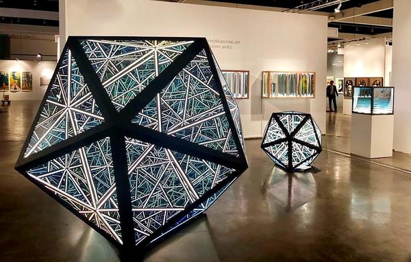 Anthony James, Portal Icosahedrons at Melissa Morgan Fine Art, LA Art Show 2019.