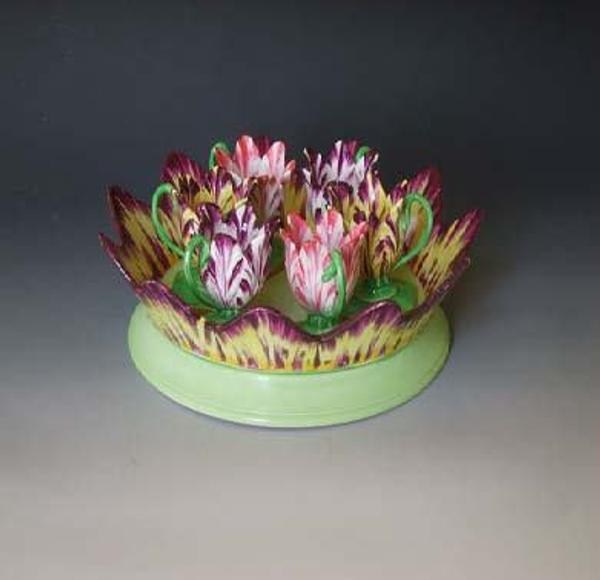 From Roderick Jellico, London, UK, Set of Spode tulip cups and stand c.1820 .