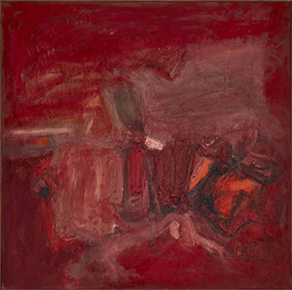 Anthe Zacharias, Untitled (AZ-118), 1958, Oil on canvas, 48" x 48" Copyright © Anthe Zacharias 