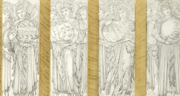 Detail of Sir Edward Coley Burne-Jones, Bt.  ARA, RWS (British, 1833-1898) The Days of Creation, estimate: $ 240,000 - 400,000.  