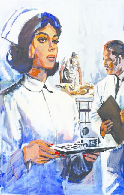 Walter Robinson, Society Nurse, 2011, acrylic on canvas.  Courtesy of the artist.