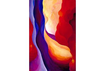 Jerry Anderson, Antelope Canyon 1, 2018, Acrylic on Canvas, 30'' x 20''