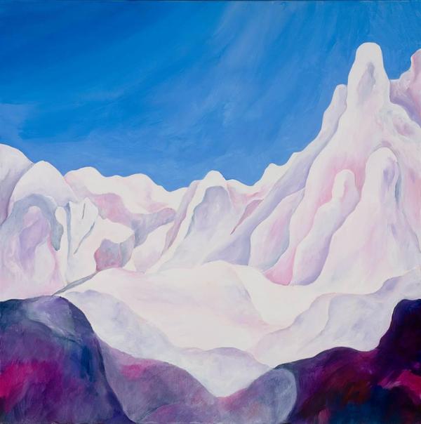 Jerry Anderson, Cappadocia 2 Mystical Landscape, Acrylic on Canvas, 24'' x 24''