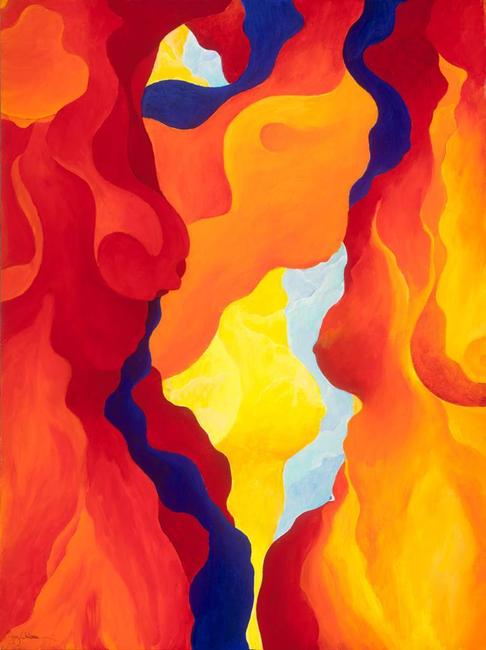 Jerry Anderson, Cave Energies, Acrylic on Canvas, 40''x 30''