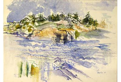 John Marin, Marin Island, Small Point, Maine, 1915, at Alexandre Gallery