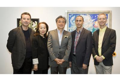 Judges of the competition with Tomoko Torii, executive director of the Harmony for Peace Foundation (second left)