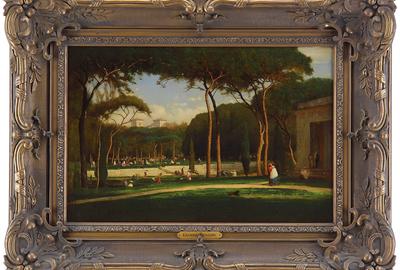 George Inness, The Villa Borghese, Rome, 1871, at the James Julia auction.