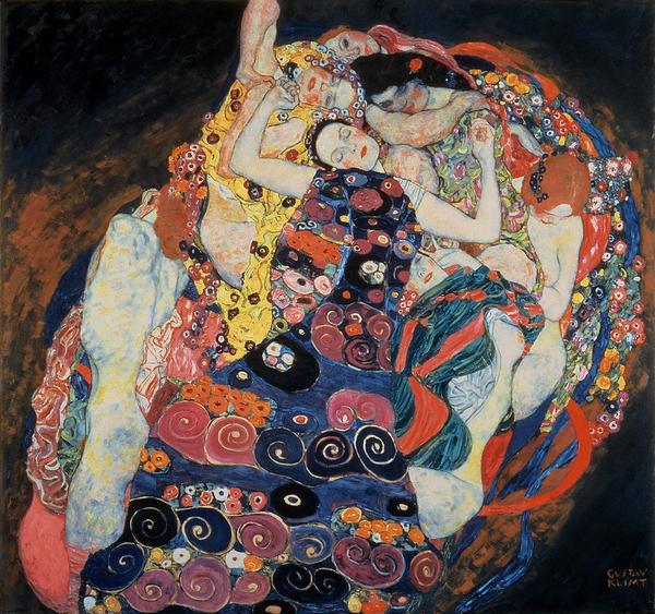 Gustav Klimt, "The Virgin," 1913.  Oil on canvas, 74 3/4 x 78 3/4 in.  (190 x 200 cm).  National Gallery Prague, Inv.  04512 © 2017 National Gallery in Prague 