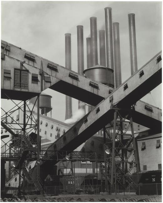 Criss-Crossed Conveyors — Ford Plant, 1927.  (Charles Sheeler/The Lane Collection, courtesy of the Museum of Fine Arts, Boston)