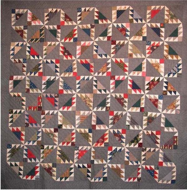 Barrister's Block quilt c.  1880s