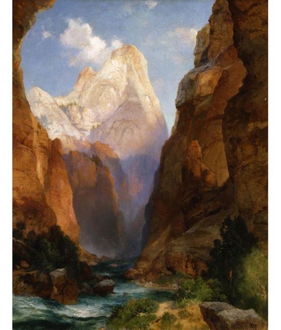 Thomas Moran, The Rio Virgin, Southern Utah, 1917 in The Coeur d'Alene Art Auction's Fine Western & American Art sale July 29, 2017 with an estimate of $600,000-900,000 