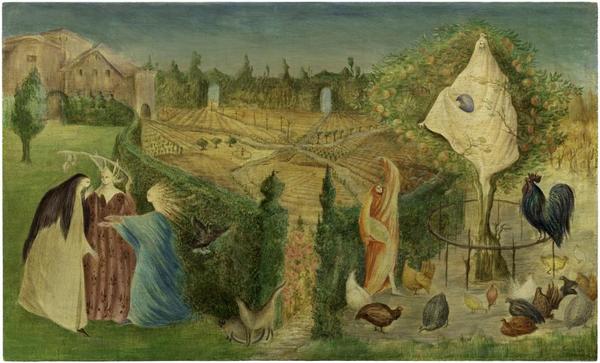 Leonora Carrington, “The Kitchen Garden on the Eyot” (1946) Photo: © Estate of Leonora Carrington