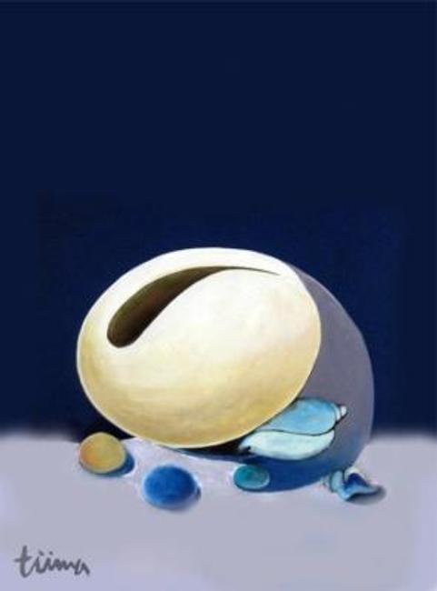 Mym Tuma, Biota Shells in the Moonlight, 1996.  Paintng Acrylic on Canvas.