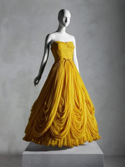 Evening Dress, Jean Dessès (French, born Egypt, 1904– 1970), fall/winter 1953–54; Promised gift of Sandy Schreier.  Photo © Nicholas Alan Cope / Courtesy of the Metropolitan Museum of Art