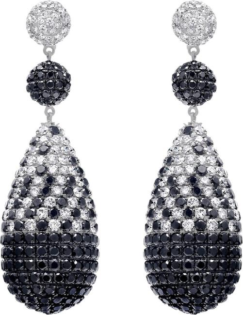 Drop earrings set in 18k White Gold.  39.71 total carat weight Courtesy of Viggi