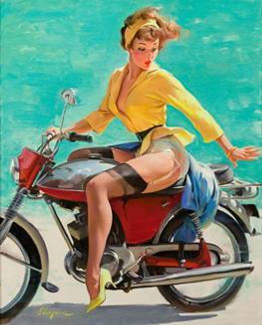 Gil Elvgren's Skirting the Issue (Breezing Up), 1956 brought $176,500 .