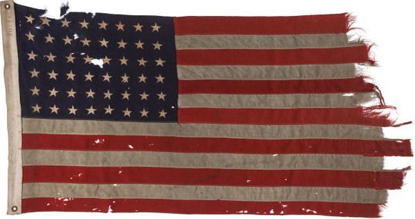 The 48 Star Flag that Led the First Americans to Utah Beach on D-Day, June 6, 1944.