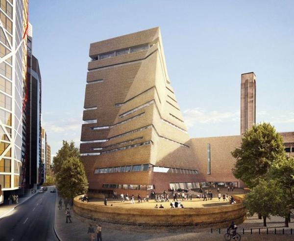 The Tate Modern's new Switch House building is designed by architects Herzog & de Meuron.