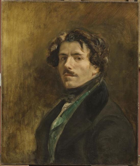 Eugène Delacroix (French, 1798-1863).  Self-Portrait with Green Vest, ca.  1837.  Oil on canvas, 25 9/16 x 21 7/16 in.  (65 x 54.5 cm).  Musée du Louvre, Paris.  © RMN-Grand Palais (Musée du Louvre) / Michel Urtado