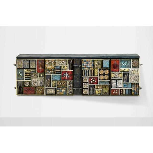 Lot 615, Paul Evans Important Sculpture Front Cabinet, Sold for $219,750