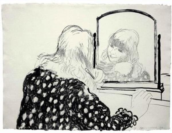 David Hockney ‘Anne Combing Her Hair’ from John Iddon Fine Art