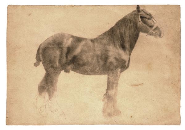 Plough Horse, ca 1860-61, by Edgar Degas.  Collection of Robert Flynn Johnson.