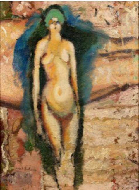 Lot 16 - Marcel Duchamp, Nu sur nu, 1910 - 11, oil on panel - (estimate: €500,000 - 700,000 / $555,000 - 775,000 )