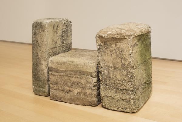 Beverly Buchanan, “Untitled (Frustula Series)” (ca 1978), cast concrete, 20 x 10 x 16 in, Brooklyn Museum, gift of Arden Scott, 2017 (© Beverly Buchanan)