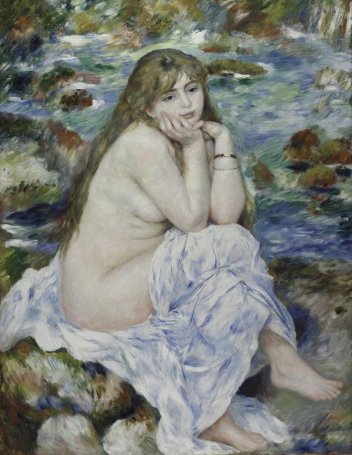  Pierre-Auguste Renoir (French, 1841–1919), Seated Bather, 1914.  Oil on canvas, 31 7/8 x 26 7/8 in.  Art Institute of Chicago.  Mr.  and Mrs.  Lewis Larned Coburn Endowment; through prior bequest of Annie Swan Coburn to the Mr.  and Mrs.  Lewis Larned Coburn Memorial Fund; through prior acquisition of the R.  A.  Waller Fund, 1945.27 Image: The Art Institute of Chicago / Art Resource, New York 